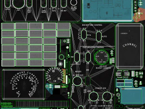 Mi-8MT Left Overhead Panels Board --244-- 3D Model