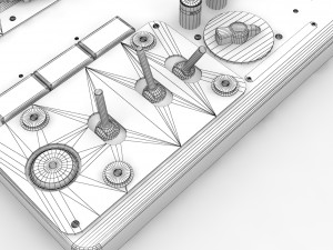 mi-8mt mi-17mt right overhead board english 3D Model