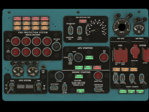 mi-8mt mi-17mt central overhead board english 3D Model