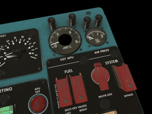 mi-8mt mi-17mt central overhead board english 3D Model