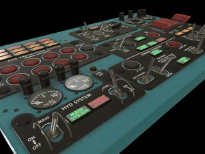 mi-8mt mi-17mt central overhead board english 3D Model