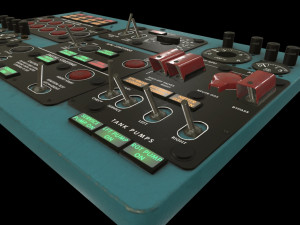 mi-8mt mi-17mt central overhead board english 3D Model