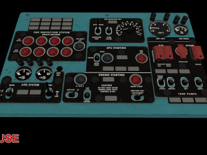 mi-8mt mi-17mt central overhead board english 3D Model