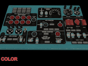 mi-8mt mi-17mt central overhead board english 3D Model