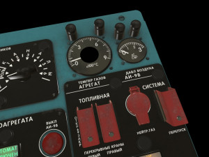 mi-8mt mi-17mt central overhead board russian Modelo 3D