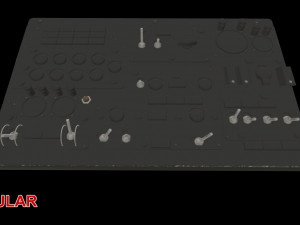 mi-8mt mi-17mt central overhead board russian Modelo 3D