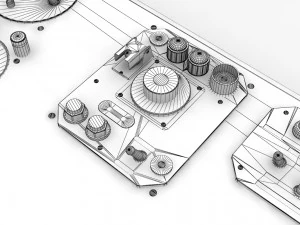 mi-8mt mi-17mt left side console english 3D Model