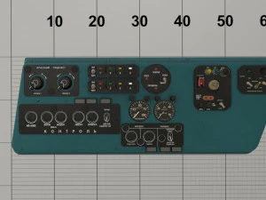 mi-8mt mi-17mt console do lado esquerdo russo Modelo 3D