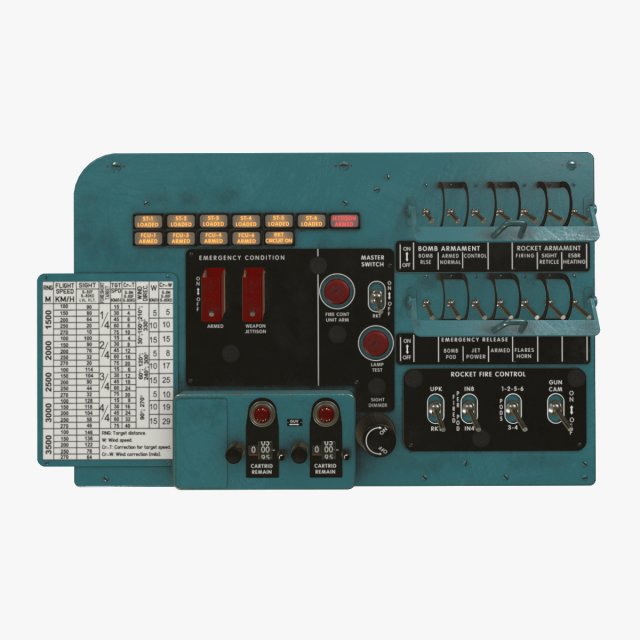 mi-8mt mi-17mt left circuit console english Model 3D .c4d .max .obj .3ds .fbx .stl .blend 