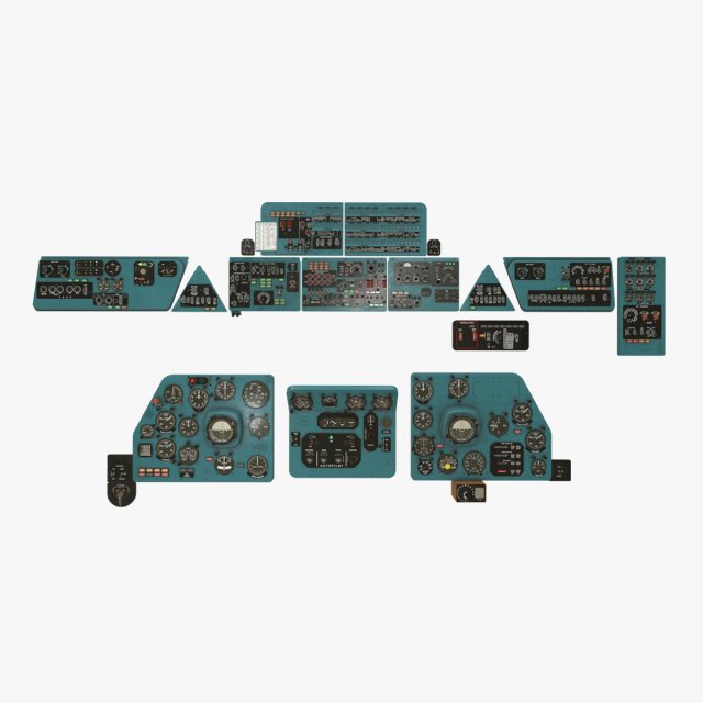 mi-8mt mi-17mt panel boards english Model 3D .c4d .max .obj .3ds .fbx .stl .blend 