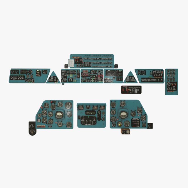 mi-8mt mi-17mt panel boards russian 3D Model .c4d .max .obj .3ds .fbx .stl .blend 