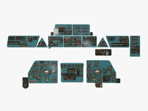 mi-8mt mi-17mt panel boards russian 3D 모델