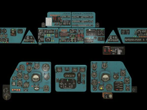 Flight Simulator Panels Of Helicopter Mi-8MT Mi-17MT --254-- 3D Model
