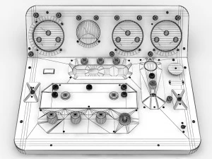 Flight Simulator Panels Of Helicopter Mi-8MT Mi-17MT --254-- 3D Model