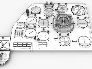 Flight Simulator Panels Of Helicopter Mi-8MT Mi-17MT --254-- 3D Model