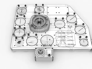Flight Simulator Panels Of Helicopter Mi-8MT Mi-17MT --254-- 3D Model
