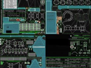 Flight Simulator Panels Of Helicopter Mi-8MT Mi-17MT --254-- 3D Model