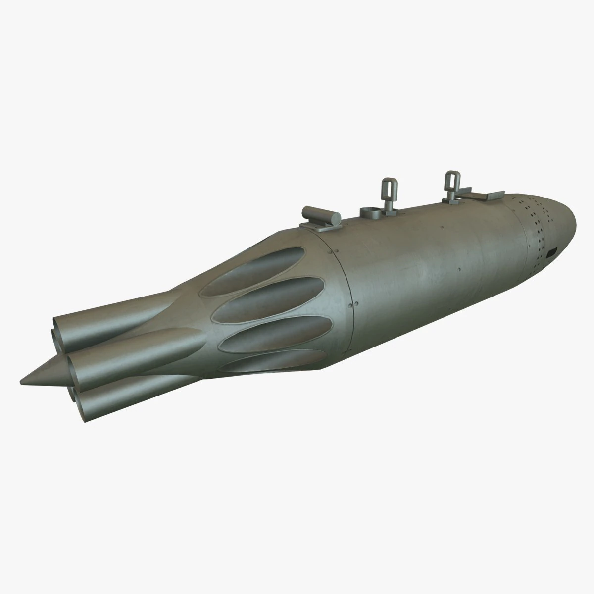 rocket launcher ub-16-57um 3D Model .c4d .max .obj .3ds .fbx .stl .blend 