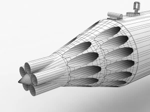 Rocket Launcher UB-32A-24 --96-- 3D Model