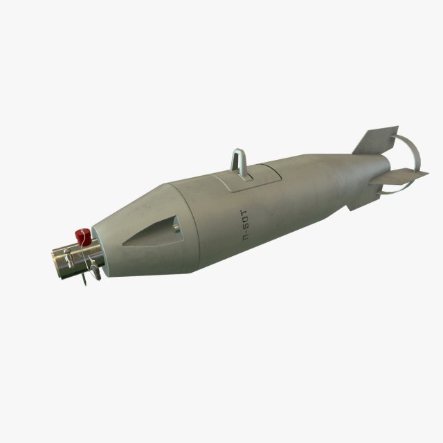 bomb p-50t 3D Model .c4d .max .obj .3ds .fbx .stl .blend 