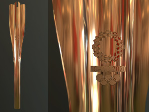 tokyo 2020 olympic torch Modello 3D
