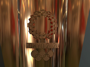tokyo 2020 olympic torch Modello 3D