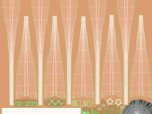 torcia olimpica di tokyo 2020 Modello 3D