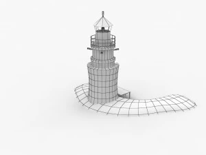 light house malmo vagbrytarbank 3D Model