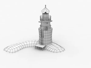 light house malmo vagbrytarbank 3D Model