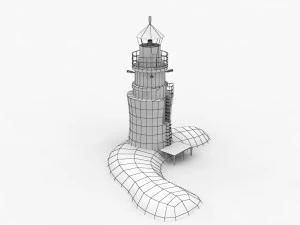 light house malmo vagbrytarbank 3D Model