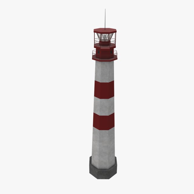 light house gelendzhikskiy Model 3D .c4d .max .obj .3ds .fbx .stl .blend