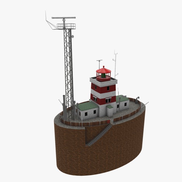 light house drogden Modello 3D .c4d .max .obj .3ds .fbx .stl .blend 