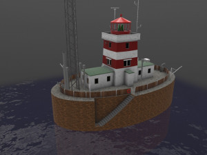 light house drogden Modello 3D