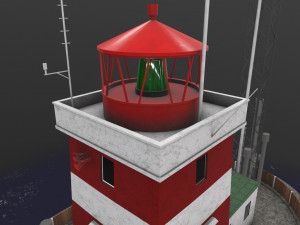 light house drogden Modello 3D