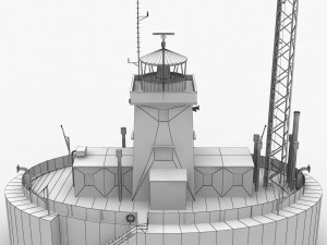 light house drogden Modello 3D