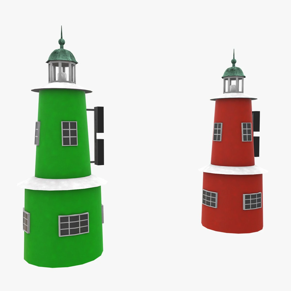 Lighthouse Helsingor --195-- 3D Model .c4d .max .obj .3ds .fbx .stl .blend 