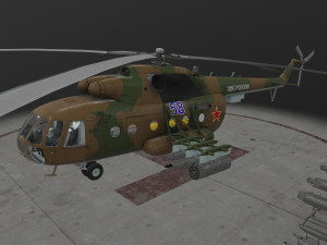 mi-8mt russian air force Modèle 3D