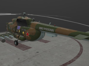 mi-8mt russian air force Modèle 3D