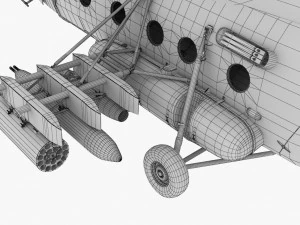 Mi-8MT Russian Air Force --231-- 3D Model
