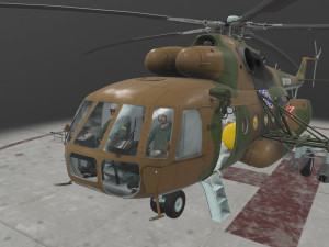 mi-8mt russian air force animated 3D-Modell