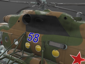 mi-8mt russian air force animated 3D-Modell