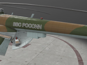 mi-8mt russian air force animated 3D-Modell