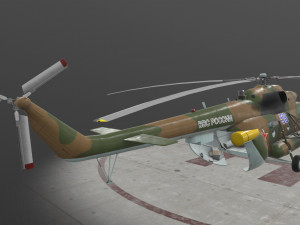 mi-8mt russian air force animated 3D-Modell