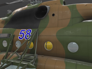 mi-8mt russian air force animated 3D-Modell