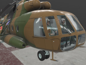 mi-8mt russian air force animated 3D-Modell