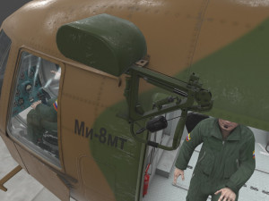 mi-8mt russian air force animated 3D-Modell