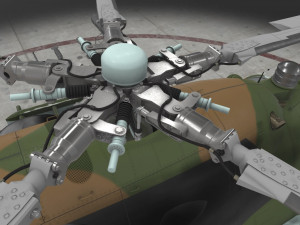 mi-8mt russian air force animated 3D-Modell