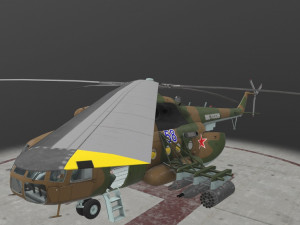 mi-8mt russian air force animated 3D-Modell