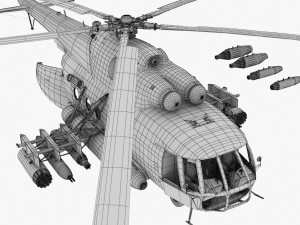 mi-8mt russian air force animated 3D-Modell