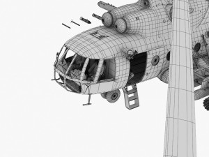 mi-8mt russian air force animated 3D-Modell